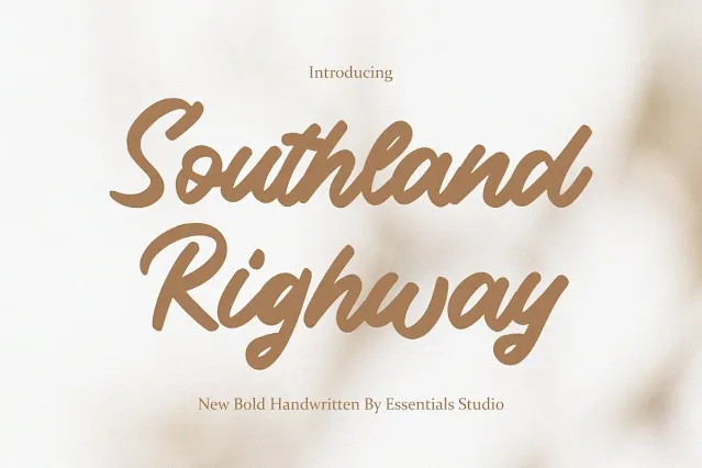 Southland Righway Handwritten Script Font