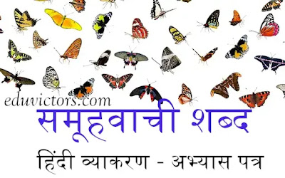 हिंदी व्याकरण  - समूहवाची शब्द - अभ्यास पत्र (Hindi Grammar Samuhvachi Shabd Collective Nouns - Worksheet)  (#eduvictors)(#hindigrammar)(#cbse)