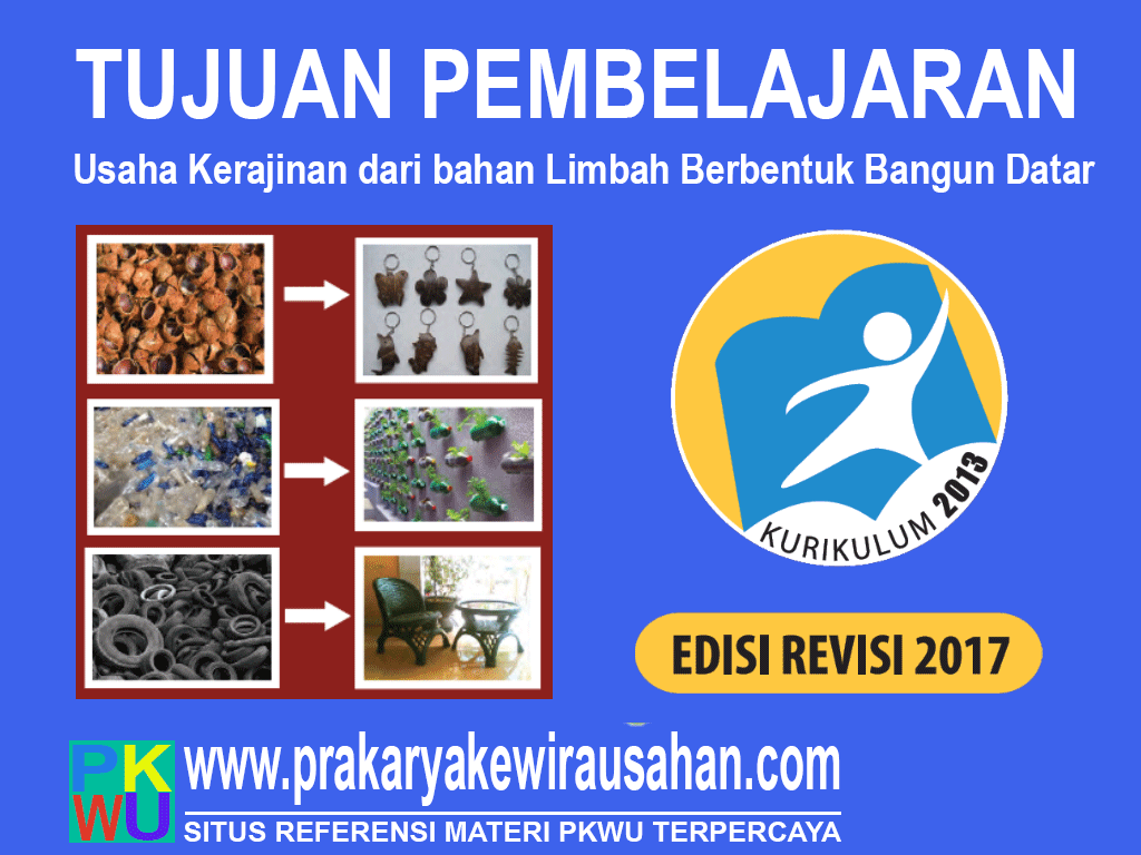 Tujuan Pembelajaran Kerajinan  dari Bahan Limbah  Berbentuk 