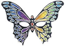 Butterfly Holigraphic Mask