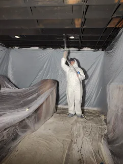 Basement ceiling painting near clarence NY