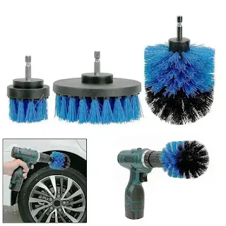 Drill Brush Car Washing and Detailing Power Brush Kit Hard Bristle Removable Extension hown - store