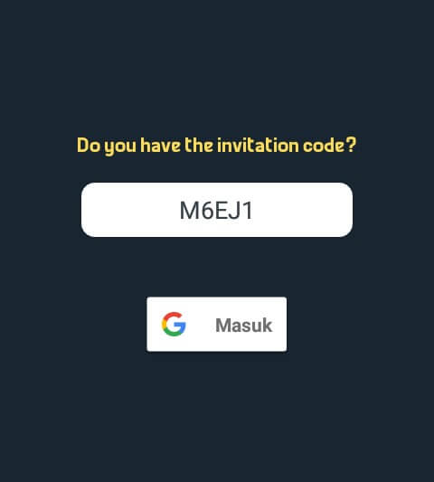 Masukkan kode M6EJ1 ke kolom yang telah disediakan dan Login menggunakan akun Google dengan cara mengetuk "Masuk" dan ikuti petunjuknya.