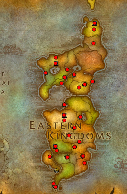 WoW Eastern Kingdoms Map