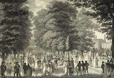 Promenade in St James's Park  from Modern London by R Phillips (1804)