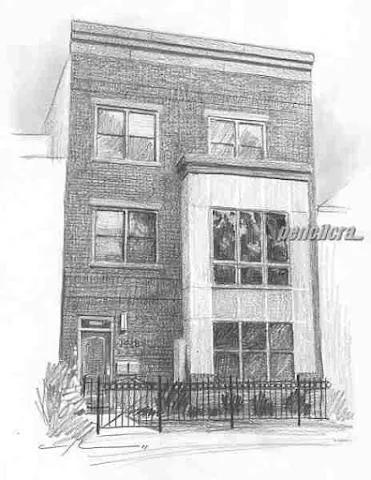 House Elevation Pencil Drawing