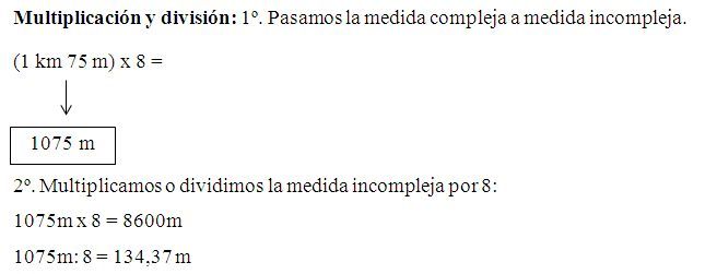 Resultado de imagen de MULTIPLICACION Y DIVISION CON UNIDADES DE MEDIDA