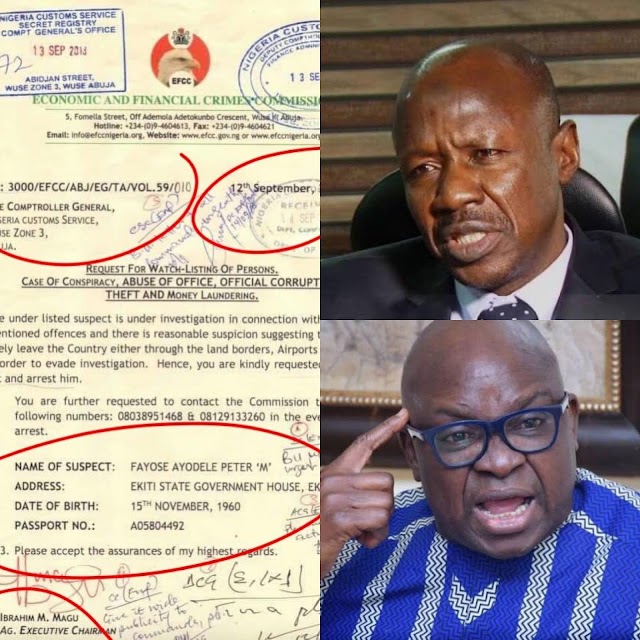 Ayo Fayose Mocks Ibrahim Magu, Says He Should Be Placed On "WATCH-LIST" So He Doesn't Run Away..