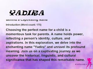 meaning of the name "YADIRA"