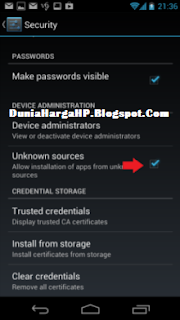 Uknown Sources Android