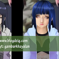 Merubah gambar anime (Hinata dalam anime Naruto) 2D menjadi 3D atau realistic