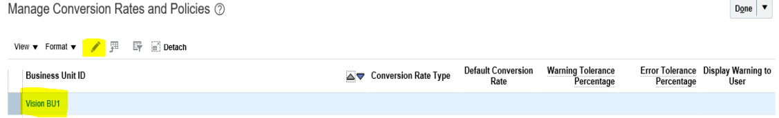 How to Define Conversion Rates and Policies for Expenses in Oracle Fusion