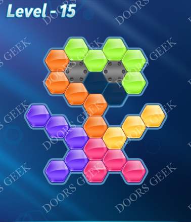 Block! Hexa Puzzle [Advanced] Level 15 Solution, Cheats, Walkthrough for android, iphone, ipad, ipod