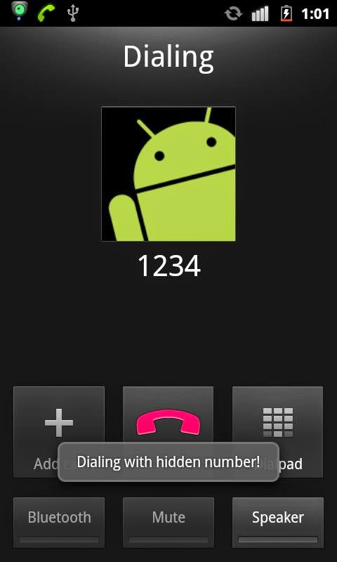 How Hide Name and Number when calling in Android 