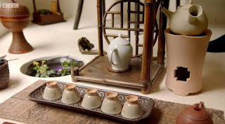 Set up for a tea ceremony