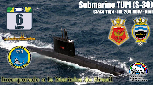 Submarino Tupi S30 de la Marinha do Brasil