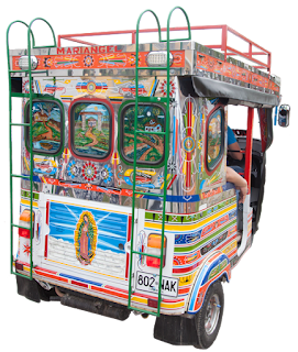 Decorated tuktuk cab