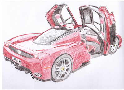 draw ferrari enzo colors