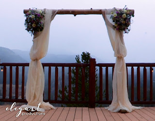 Wedding arch with flowers in the mountains of Breckenridge Colorado