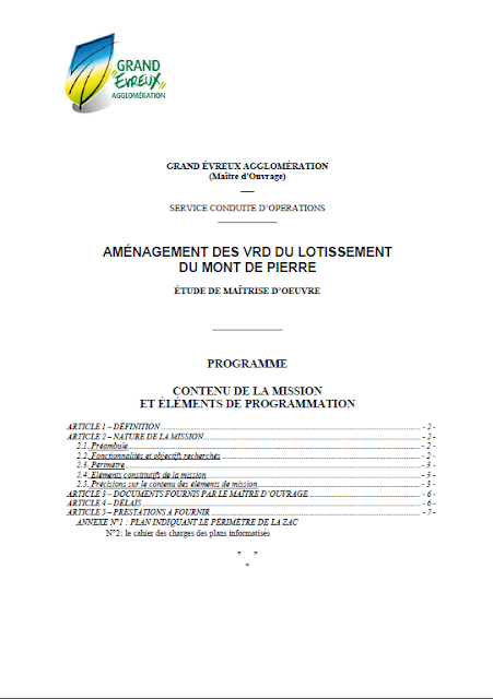 AMÉNAGEMENT DES VRD DU LOTISSEMENT DU MONT DE PIERRE 