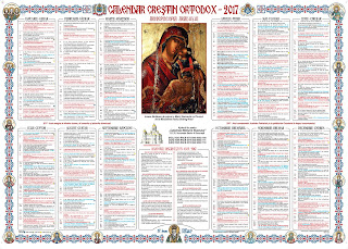 calendar de perete ortodox 2017, biserica, calendar bisericesc, sarbatori religioase, poza calendar ortodox,