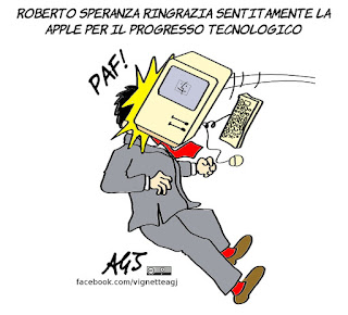 speranza, ipad, macintosh, contestatori, vignetta, satira