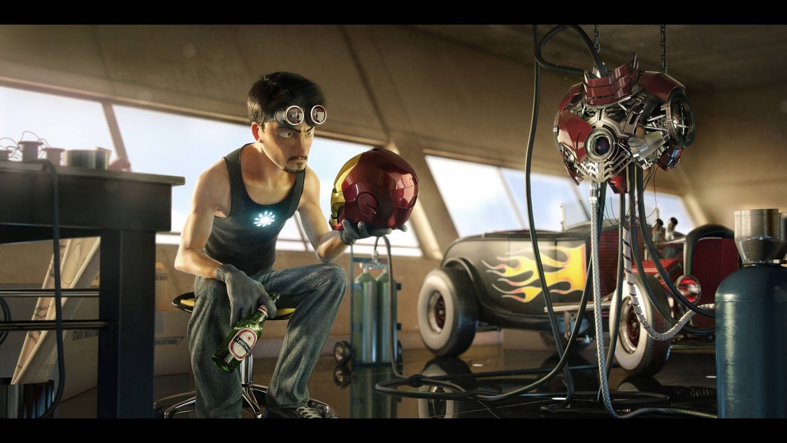 Wallpaper Kartun Iron Man 3D Ultra View Imaging