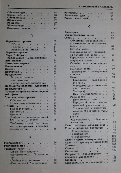 Телефонный справочник Полтава 1979