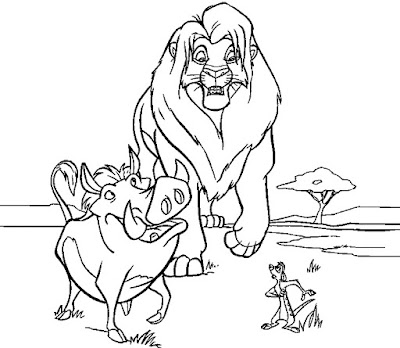 Desenhos para Colorir do Rei Leão – Lion King