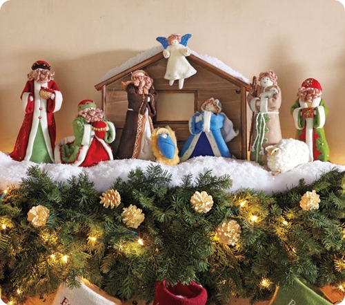 felt nativity scene