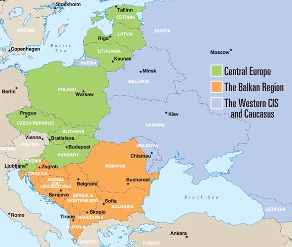 Carte de l Europe Régional Departement
