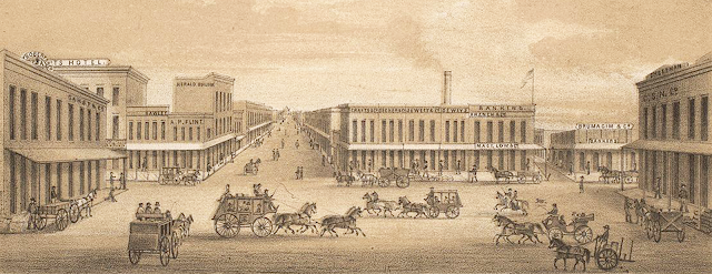 Macy, Low & Co., View of the Plaza, Marysville, c. 1855