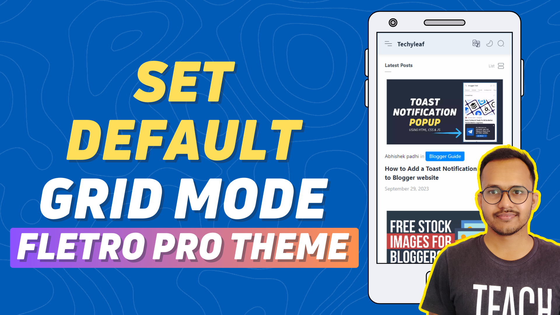 How to set default Grid Mode in Fletro Pro Theme
