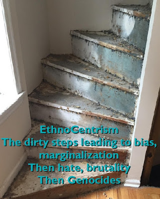 EthnoCentrism The dirty steps leading to bias, marginalization Then hate, brutality Then Genocides