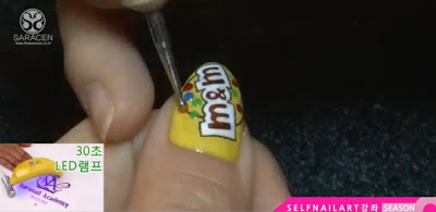 M&M's chocolate art, chocolate nail polish