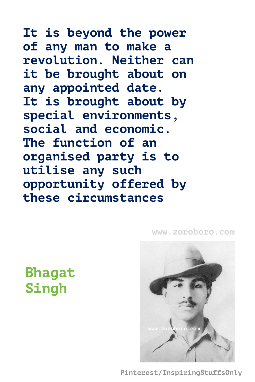 Bhagat Singh Quotes. Bhagat Singh Quotes, Struggle, Revolution, Bhagat Singh Images, Bhagat Singh Slogans & Bhagat Singh Biography. Bhagat Singh Hindi Quotes & Bhagat Singh English Quotes, Bhagat Singh Jayanti , Photo