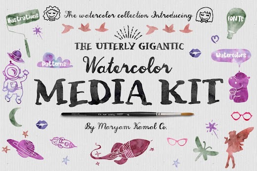 SVG Vector The Utterly Gigantic! Watercolor kit is an awesome source for free SVG files