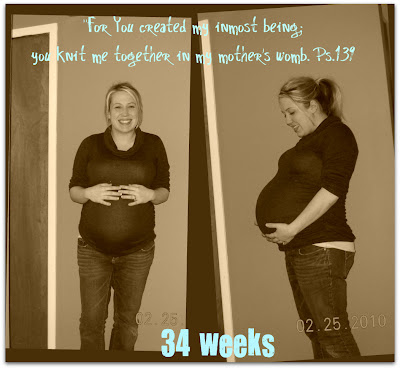 34 weeks pregnant. 34 weeks - twin pregnancy