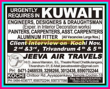 Kuwait urgent Job Vacancies