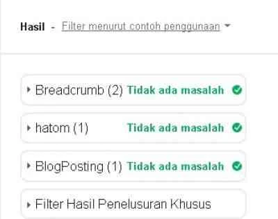 Mengatasi Error Structured data blog