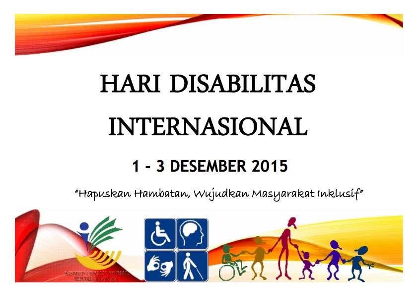 Hari Disabilitas Internasional 1-3 Desember 2015 - Gambar DP WA Bergerak