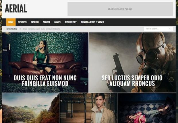 Aerial Free Blogger Theme Template