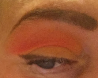 E.L.F. Cosmetics Lock on Liner and Brow Cream in Light Brown on me eye and brow after aerobics