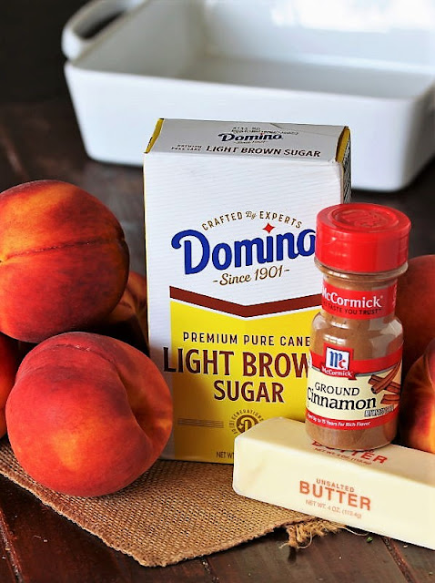 Brown Sugar Baked Peaches Ingredients Image