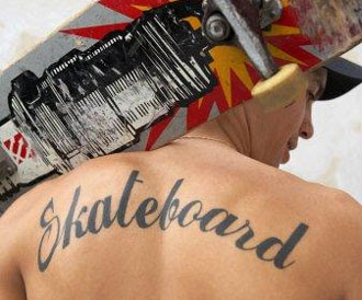 Skateboard tattoo