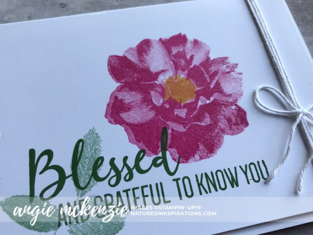 By Angie McKenzie on this Simple Satureday; Click READ or VISIT to go to my blog for details! Featuring the To A Wild Rose Stamp Set; #toawildrosestampset #bakerstwine #simplestamping #cleanandsimple #stampinupinks #anyoccasioncards #stamping #simplyblessed 