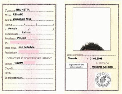 :: Carta d'identità di Renato Brunetta