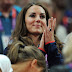 Kate cheers on Team GB as she watches the gymnastics during her latest Olympic outing