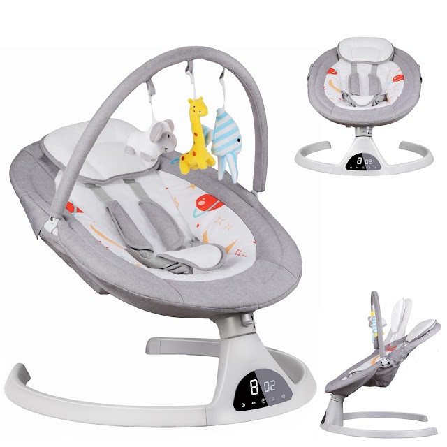 Electric Baby Swing Cradle with Adjustable Swing Speed