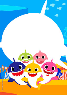 Baby Shark: Invitaciones para Imprimir Gratis.